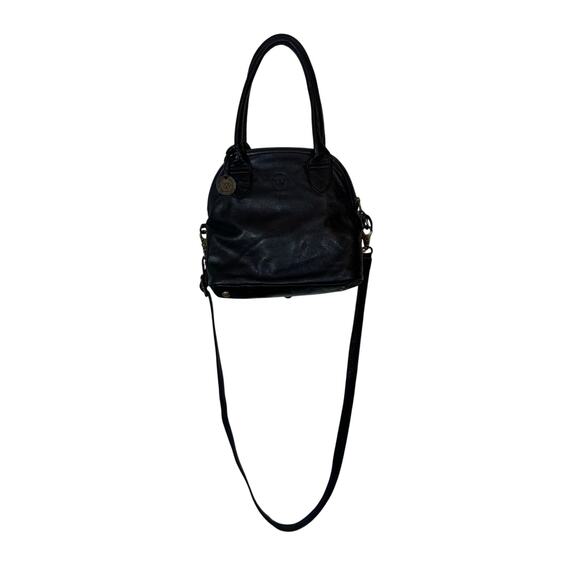 Wanderers Travel Co Banff Crossbody Bag Black Pebbled Leather - Picture 7 of 13